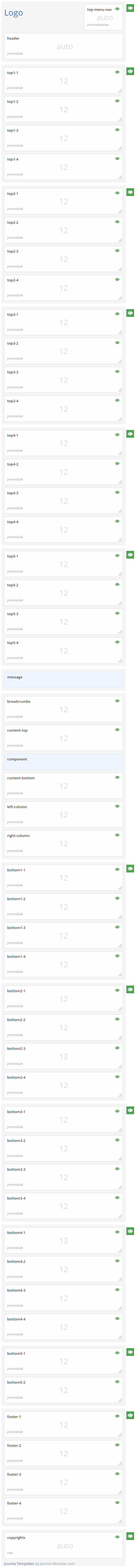 Module positions for extra small screen Module positions for extra small screen